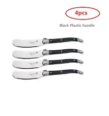 Laguiole Rainbow Butter & Cheese Spreader Knives – 4-Piece Set Cheese Spreader Set Axl 4pcs Black
