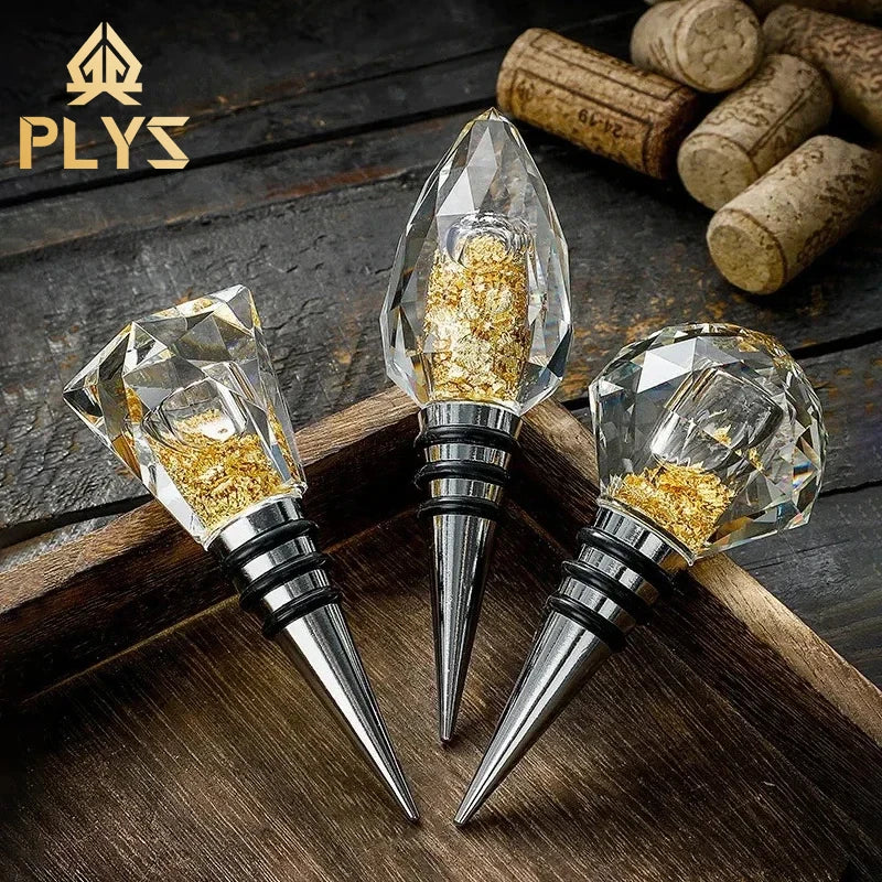 Crystal Glass Wine Stopper – Diamond Luxury Bottle Seal Wine Stopper Axl