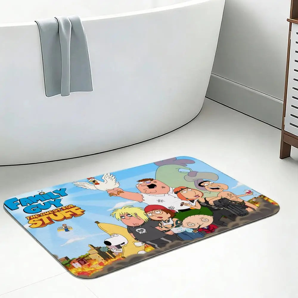 Diatomite Bath Mat – Quick Dry Anti-Slip Anime Design Diatomite Bath Mat Axl