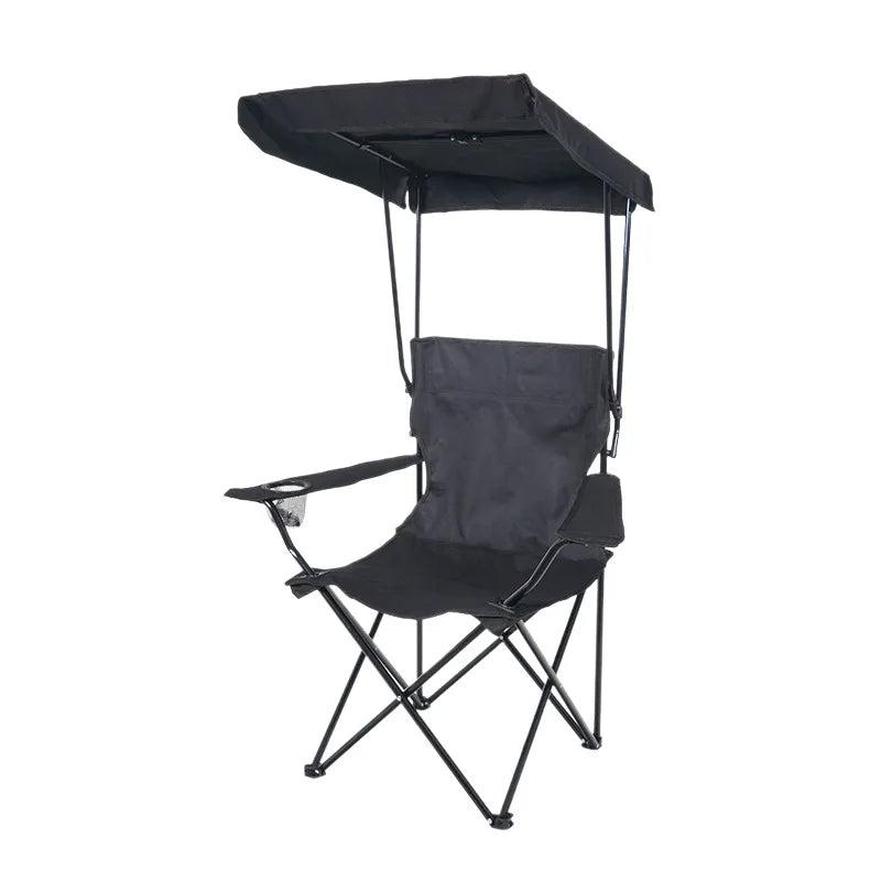 Folding Fishing Chair with Sunshade Canopy & Armrests Folding Camping Chair Axl