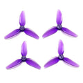 HQProp T3X3X3 3" PC Propellers 3-Blade CW/CCW FPV – 2 Pairs FPV Drone Propellers Axl Purple