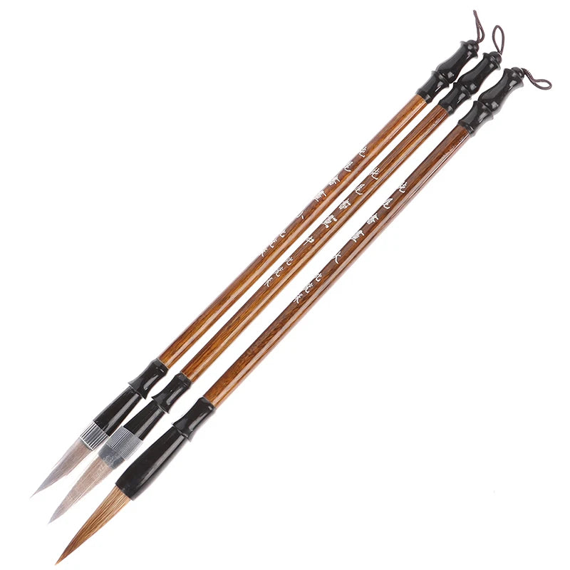 Chinese Calligraphy Brush Set – 3-Piece Langhao Weasel Hair Calligraphy Brush Set Axl