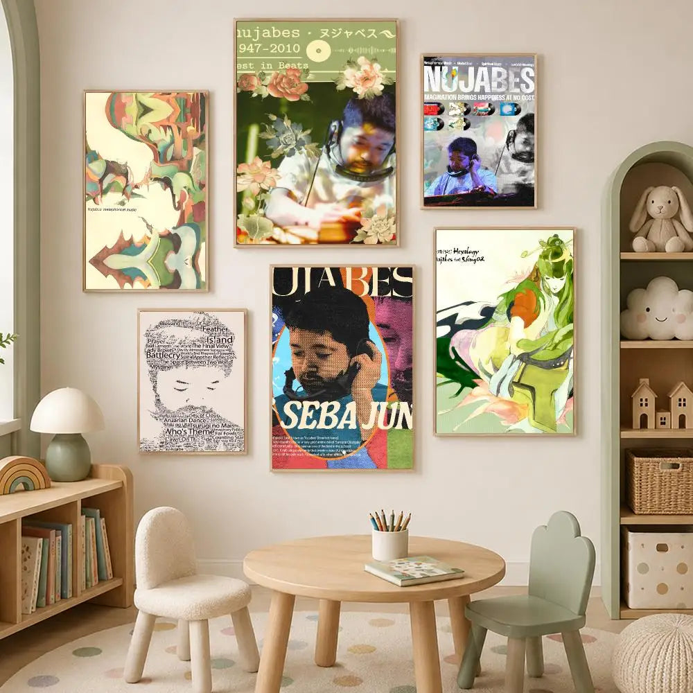 Nujabes Wall Poster – Self-Stick HD Waterproof Music Decor Music Wall Poster Axl