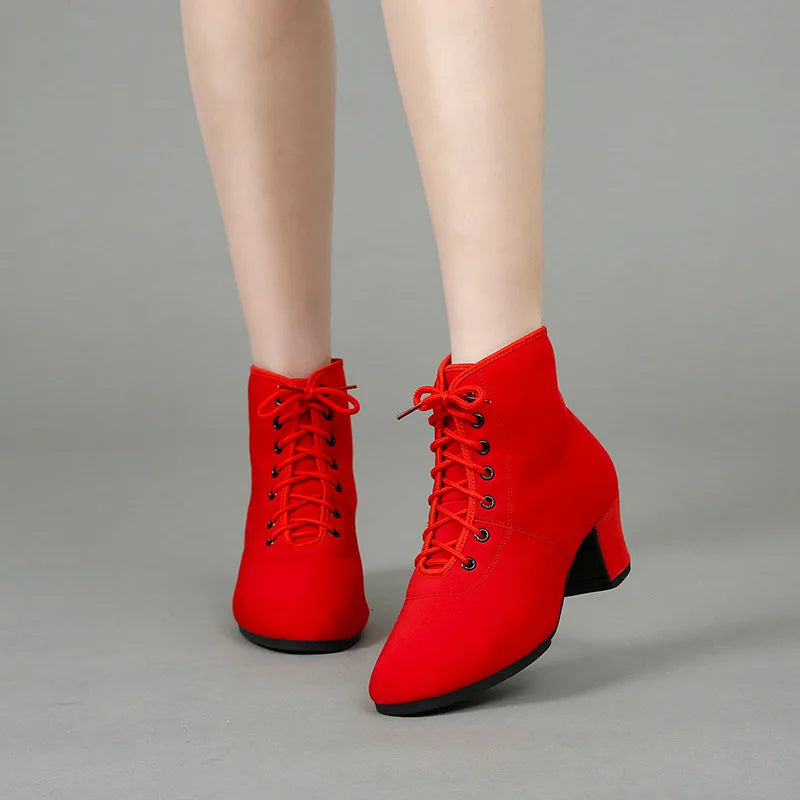 Women's Pointed Toe Ankle Boots – Lace-Up Square Heel Sizes 34–43 Women's Ankle Boots Axl