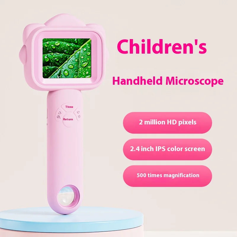 Kids Handheld Portable Microscope Toy – Up to 500X Magnification Kids Science Toy Axl