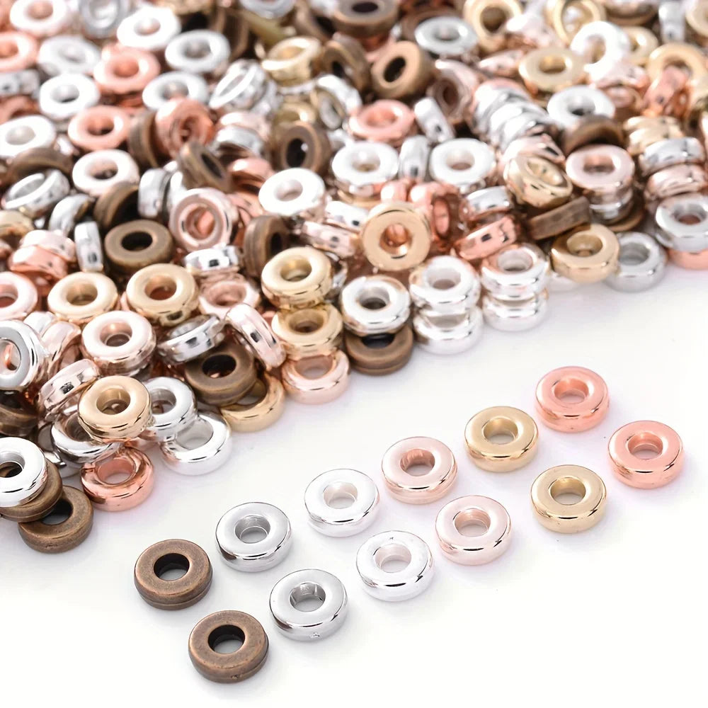 Flat Round Plastic Beads – DIY Bracelets, Necklaces & Earrings Jewelry Making Beads Axl