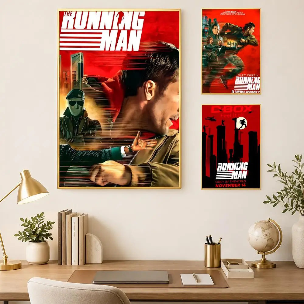 The Running Man HD PVC Self-Stick Wall Art Poster | Waterproof Wall Art Poster Axl