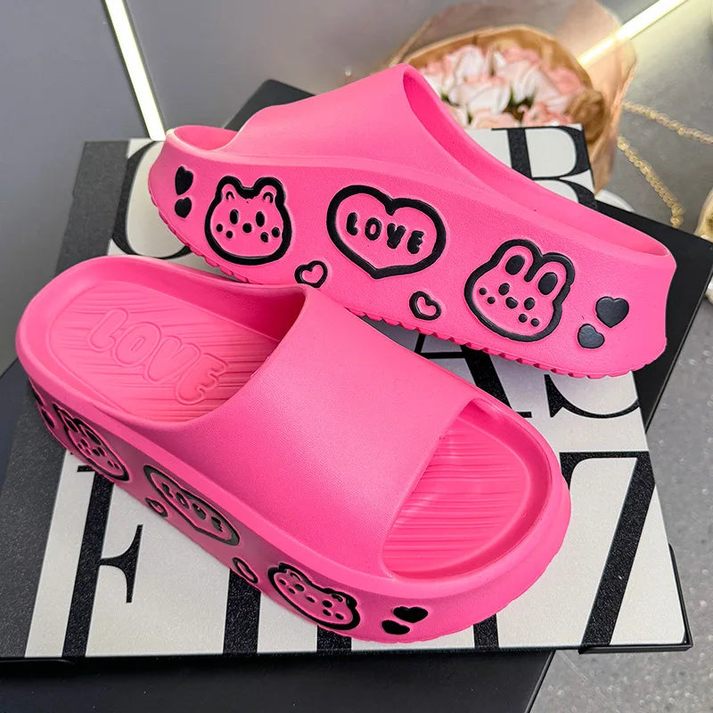 Women's EVA Wedge Platform Slides | Non-Slip Beach Sandals Wedge Platform Slides Axl