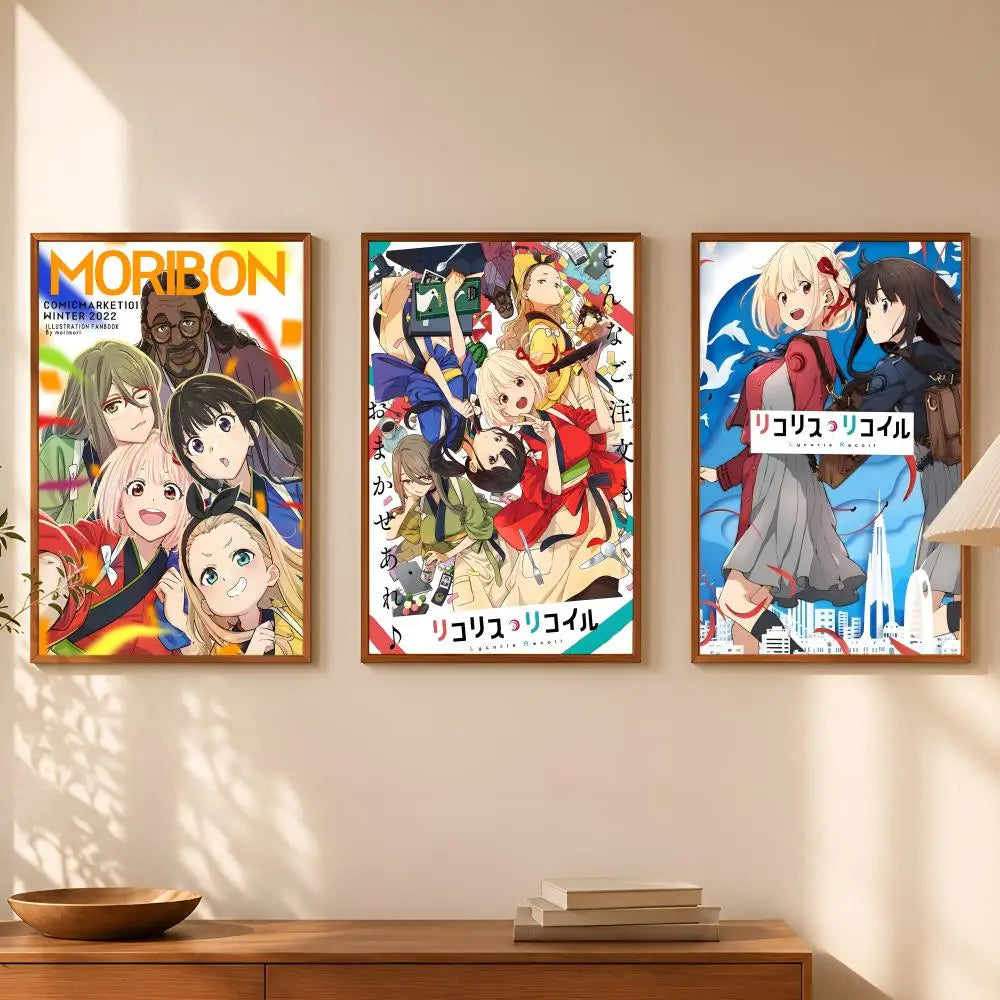 Lycoris Recoil Anime Wall Poster – Self-Stick HD Waterproof Anime Wall Poster Axl