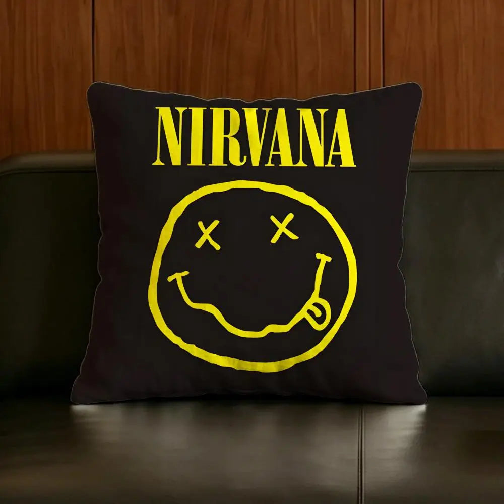Nirvana Grunge Linen Cushion Cover | Sofa & Bedroom Decor Decorative Cushion Cover Axl White3 30X30cm