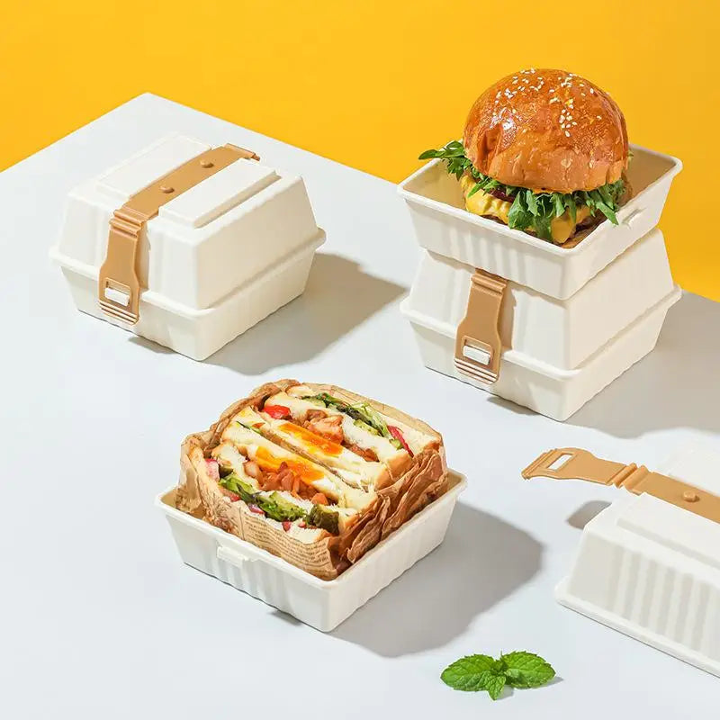 Sandwich Bento Box with Strap – Portable Lunch Container Sandwich Lunch Box Axl