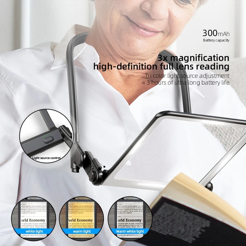 HD LED Magnifying Glass – Hands-Free, Handheld & Desktop LED Magnifying Glass Axl
