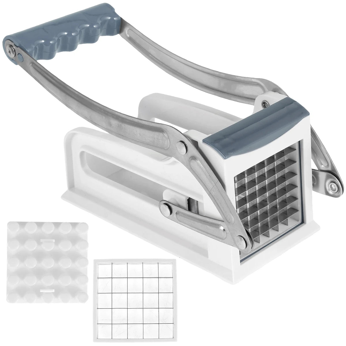 Stainless Steel Hand Press Potato Slicer & French Fry Cutter French Fry Slicer Axl blue-1pcs