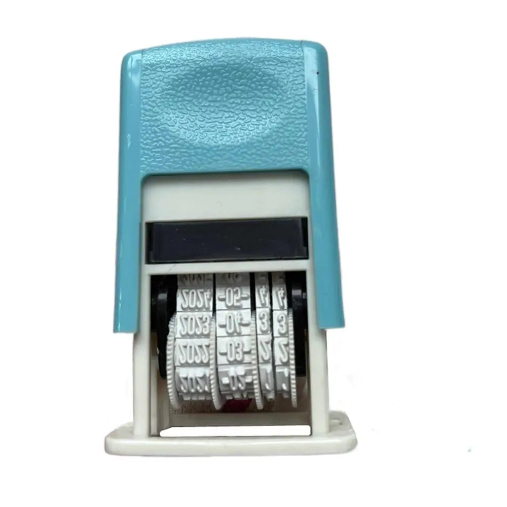 Self-Inking Date Wheel Stamp 4mm – DIY Date Stamp 2018–2030 Date Wheel Stamp Axl Light blue
