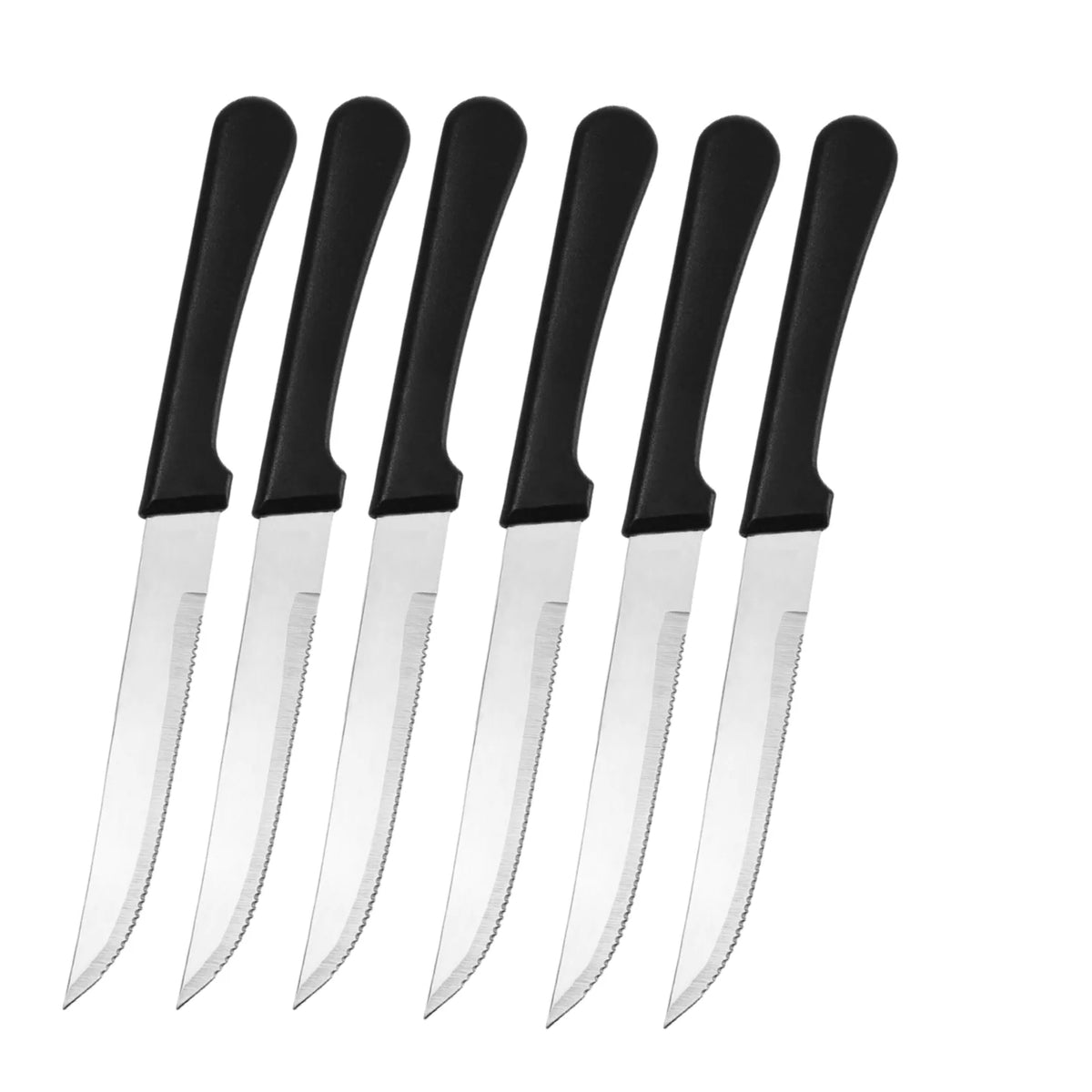 Stainless Steel Steak Knife – Dishwasher Safe PP Handle Steak Knife Axl 6 Pc