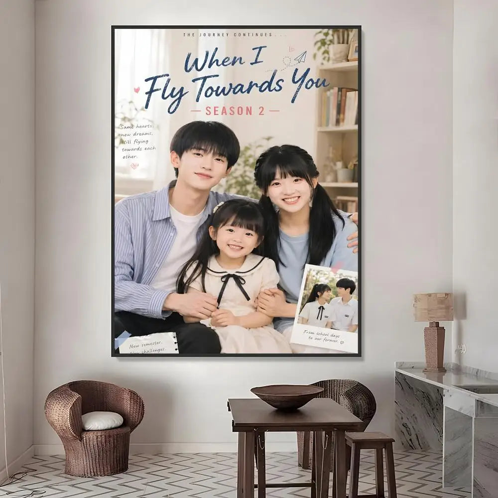 When I Fly Towards You HD Waterproof Wall Poster Sticker Wall Poster Sticker Axl White01 60X90cmNoframe