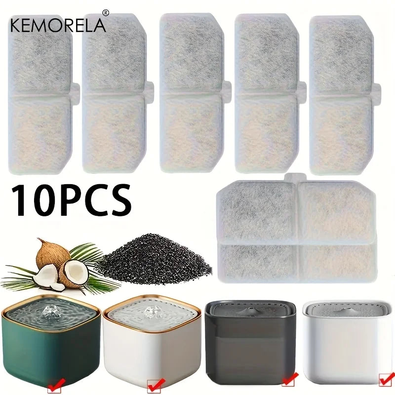 Activated Carbon Filters for Pet Water Fountain – 10/16 Pack Pet Fountain Filter Axl