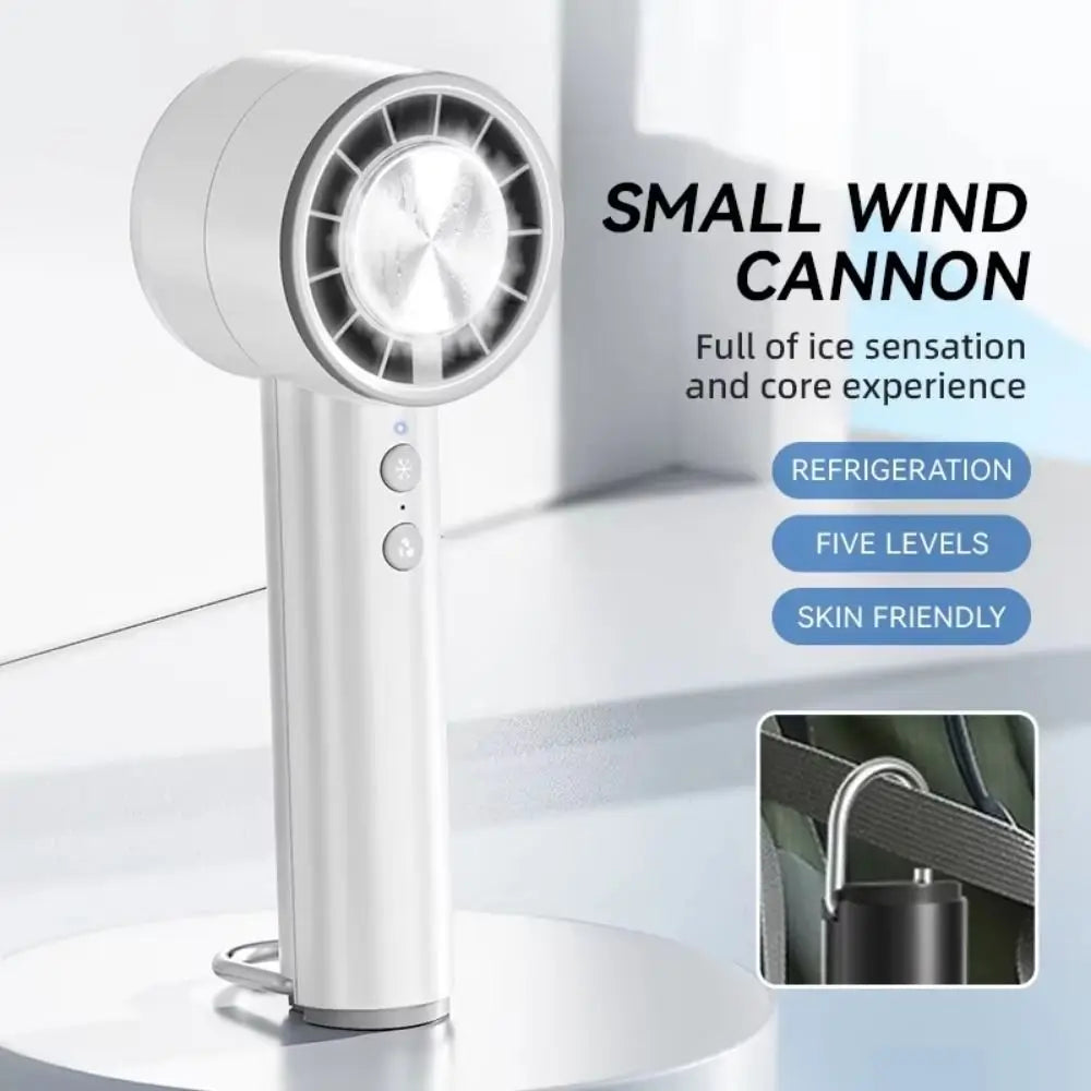 Portable Ice Pack Cooling Fan – 5-Speed USB Handheld Fan Handheld Cooling Fan Axl