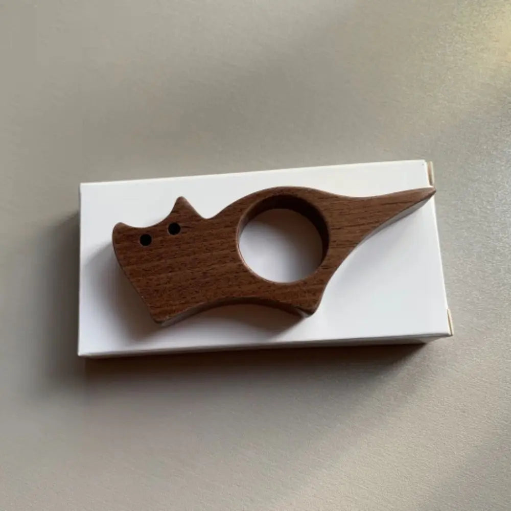 Handmade Wooden Thumb Bookmark – Cat & Dog Shape | Black Walnut Wooden Thumb Bookmark Axl