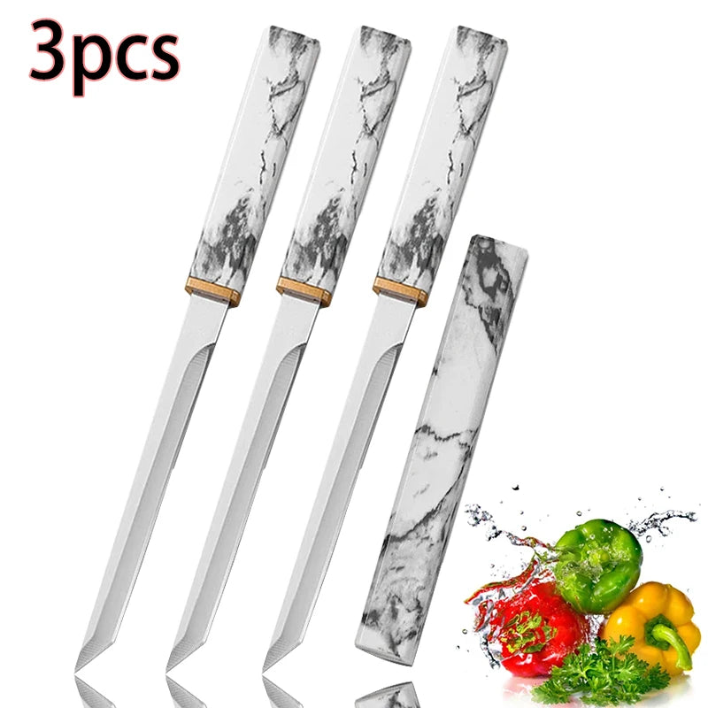 Stainless Steel Pocket Knife – Camping, Fruit & Veg Cutter Outdoor Pocket Knife Axl 3pcs