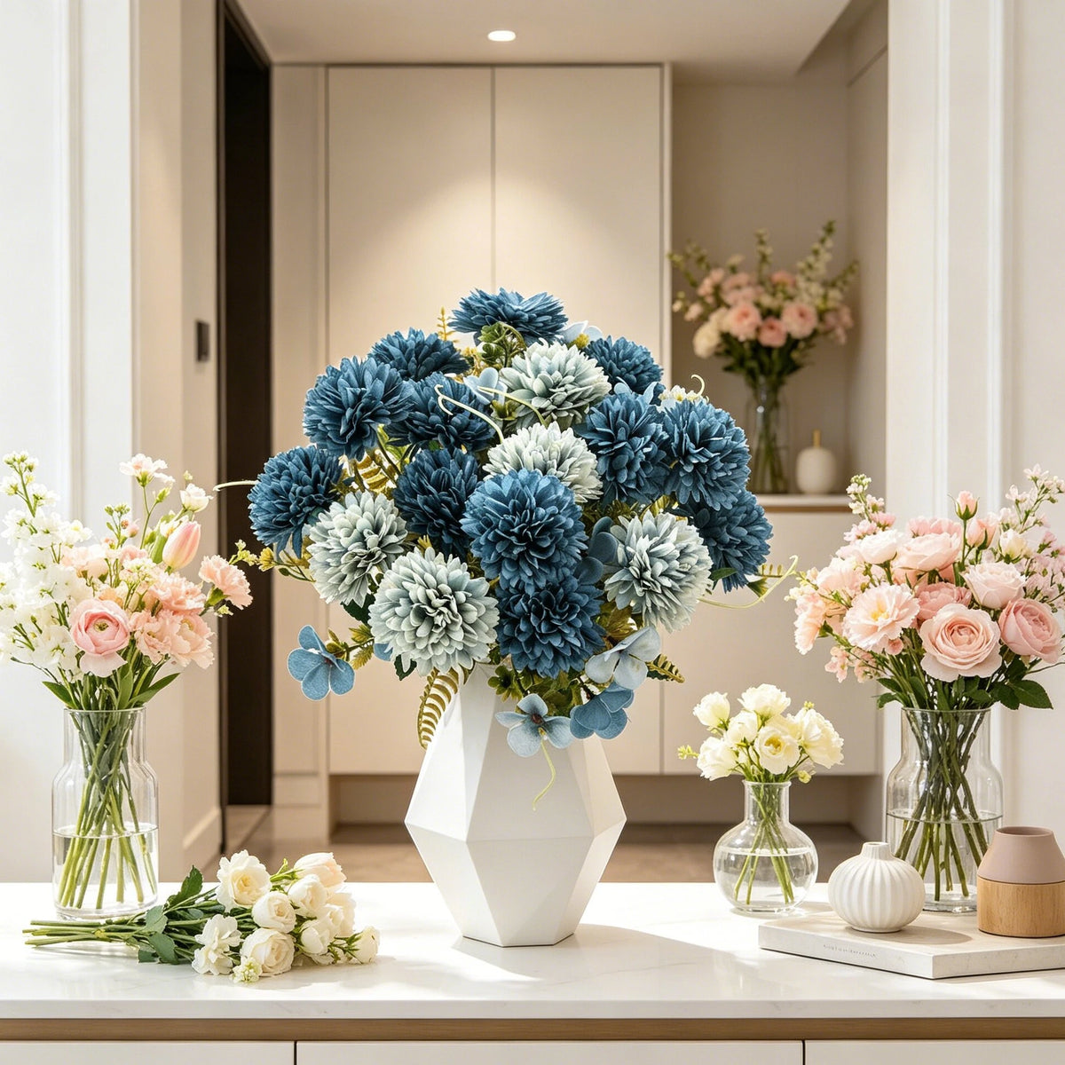 Silk Ball Chrysanthemum Artificial Flowers – Wedding & Home Decor Artificial Silk Flowers Axl