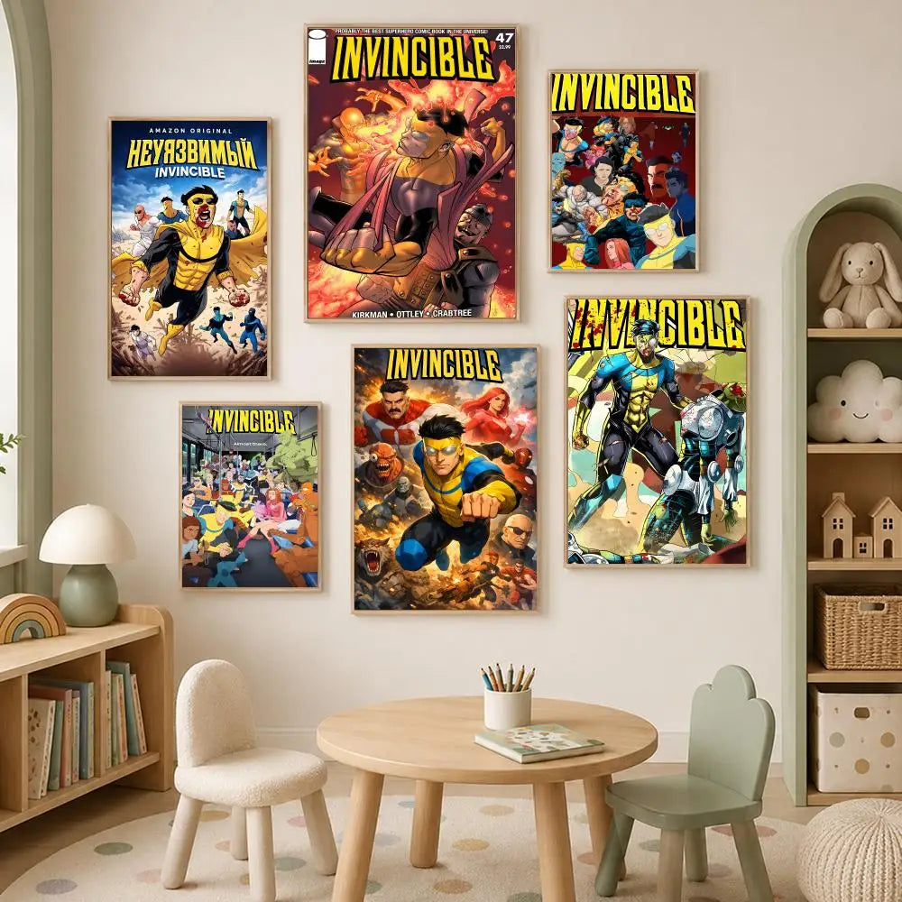 Invincible Animation HD PVC Wall Poster – Self-Stick Decor Wall Art Poster Axl