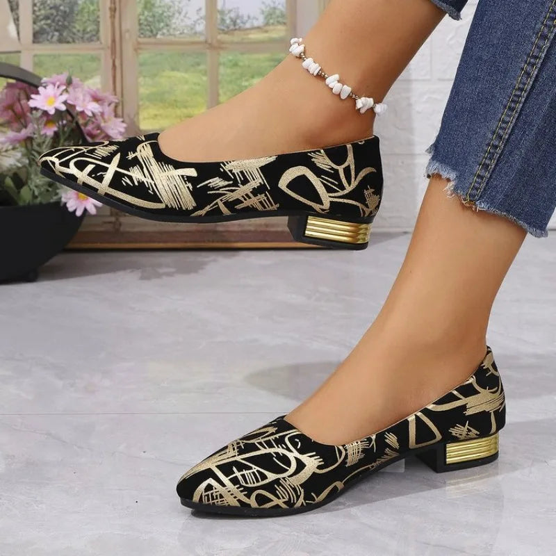 Women's Tweed Slip-On Flat Loafers – Pointed Toe Elegant Flats Flat Loafers Axl