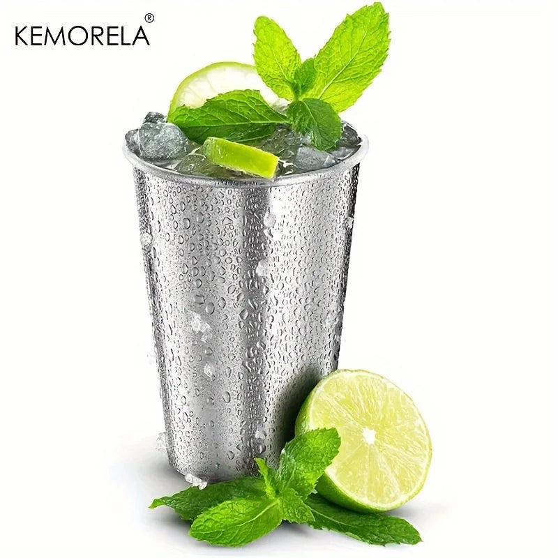 KEMORELA 4-Pack Stainless Steel Camping Cups 300–500ML Stainless Steel Tumblers Axl
