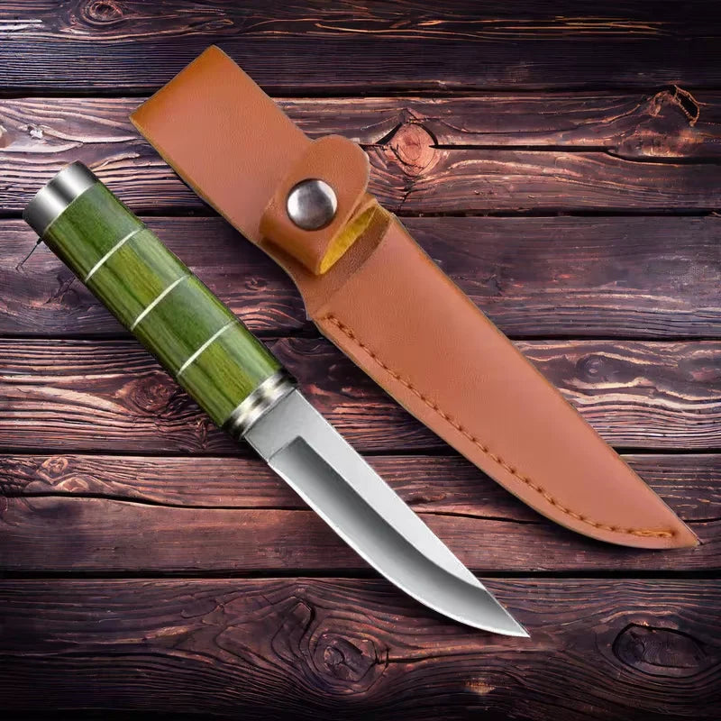 COOKCRAZE Portable Paring Knife – Steel & Pakka Wood Handle Paring Knife Axl