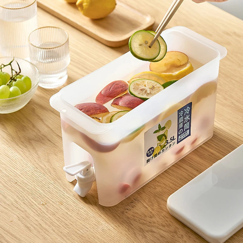 Fridge Beverage Dispenser with Spigot – Cold Juice & Water Jug Beverage Dispenser Axl