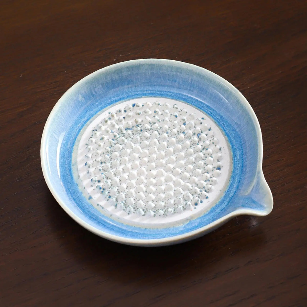 Handmade Ceramic Garlic Grater Plate – Gradient Glaze Kitchen Dish Ceramic Grater Plate Axl