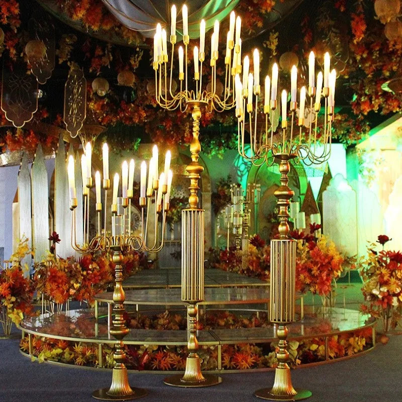Giant Iron Floor Candlestick Holder – Luxury Wedding Decor Floor Candle Holder Axl