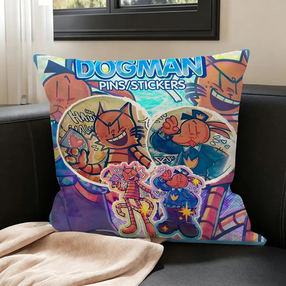 Cartoon Dog Linen Cushion Cover – Sofa, Bed & Chair Décor Linen Cushion Cover Axl
