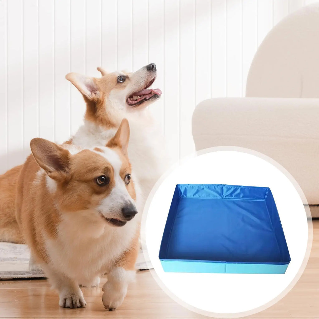 Foldable Square Dog Bath Pool – Non-Inflatable PVC Pet Pool Foldable Pet Pool Axl