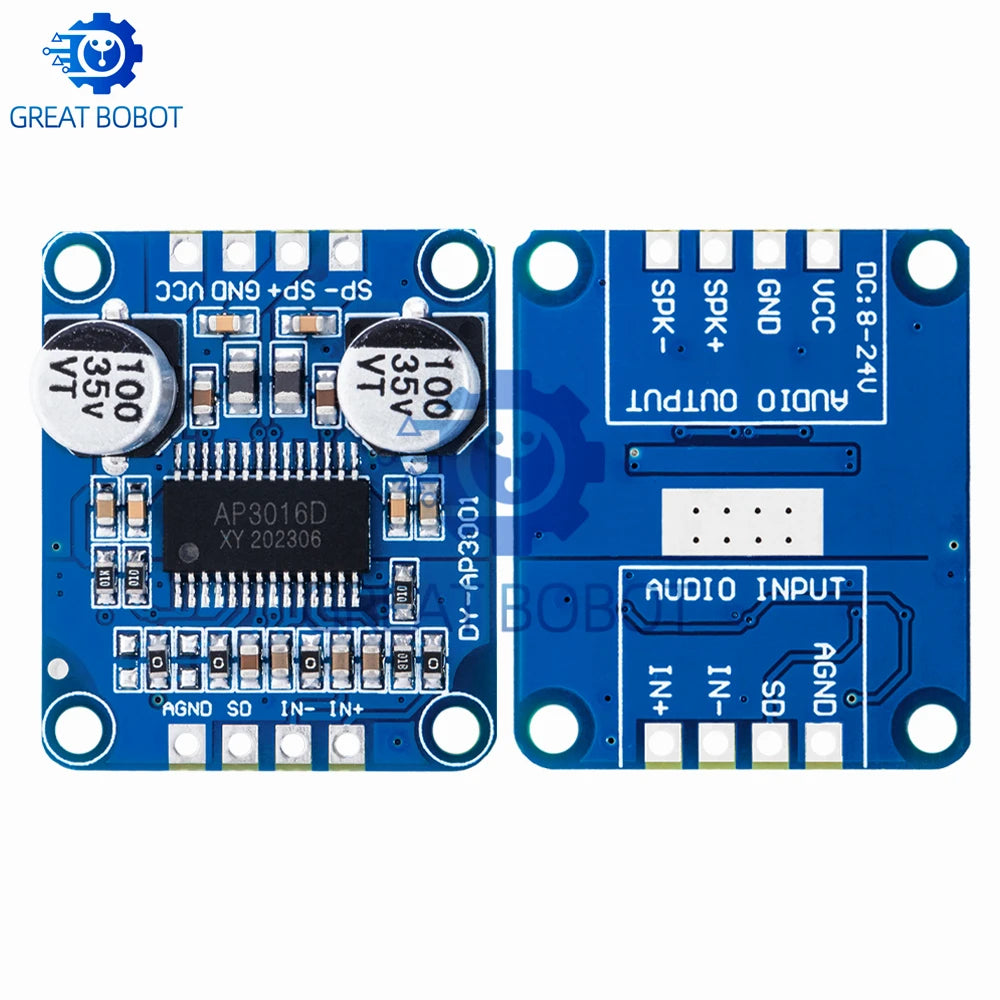 Mono Class D Digital Amplifier Board DC 8–24V 30W–300W 4–8Ω Amplifier Board Axl