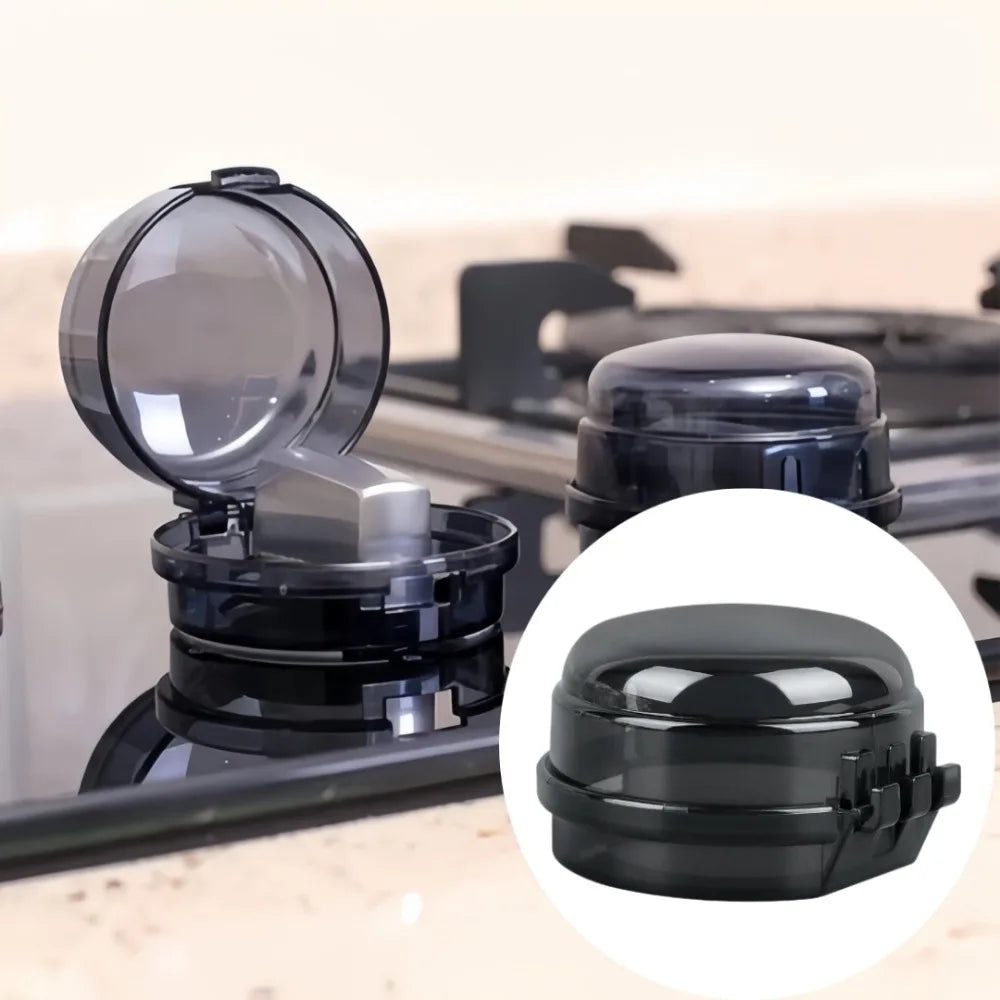Gas Stove Knob Covers 2pcs – Child Safety Lock Universal Fit Kitchen Safety Cover Axl