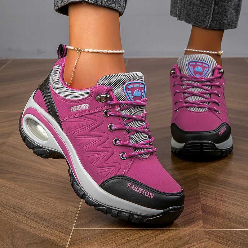 Women's Platform Hiking Sneakers – Non-Slip Low Top Sport Shoes Women's Hiking Sneakers Axl