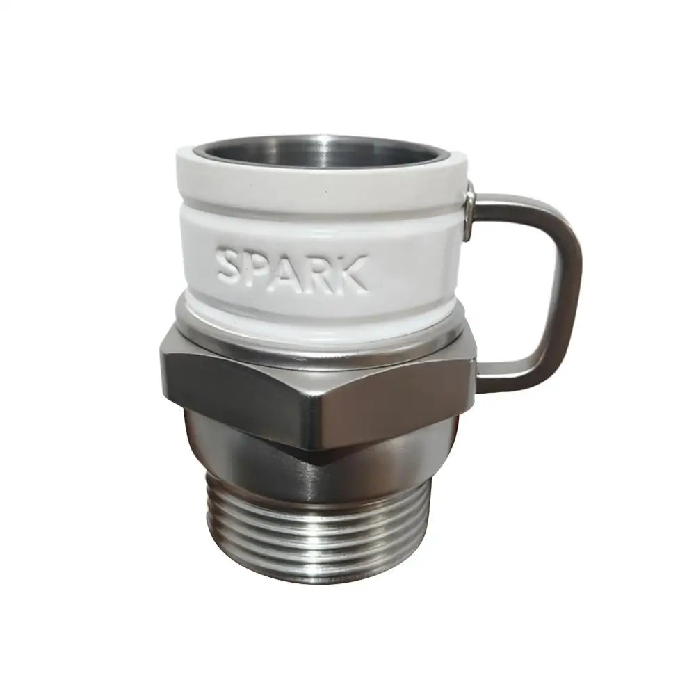 Spark Plug Coffee Mug – Novelty Engine Cup for Car Lovers Novelty Coffee Mug Axl WHITE 12 ounces