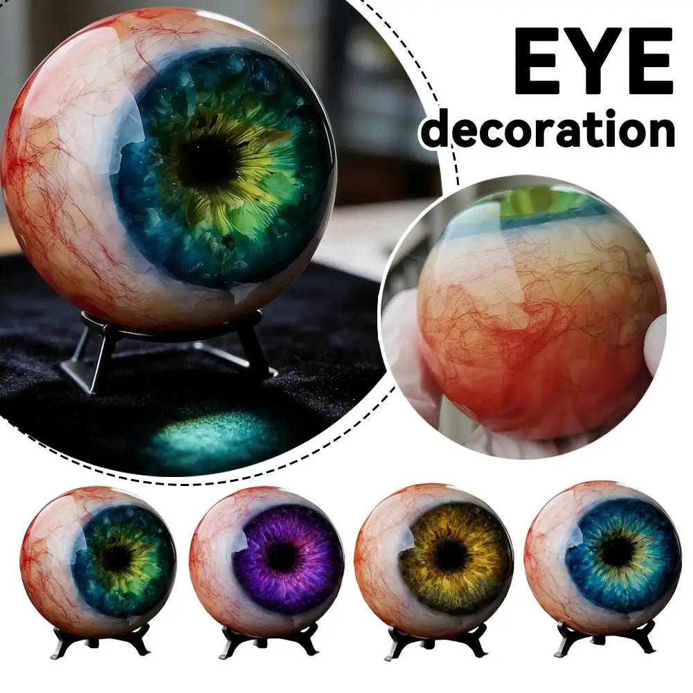 Realistic Resin Eyeball Ornament with Stand | Gothic Halloween Decor Halloween Ornament Axl