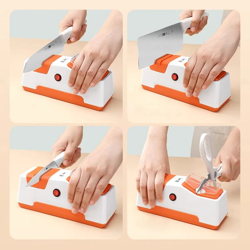 PLYS Electric Knife & Scissors Sharpener | Auto Grinding Electric Knife Sharpener Axl