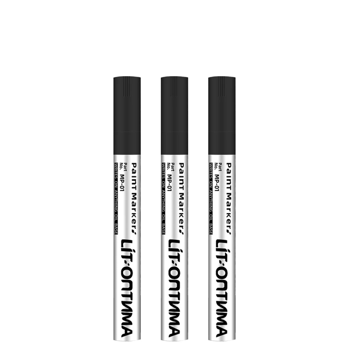 Stone Inscription Restoration Pen – 3pc Weatherproof Gold Marker Stone Restoration Pen Axl black