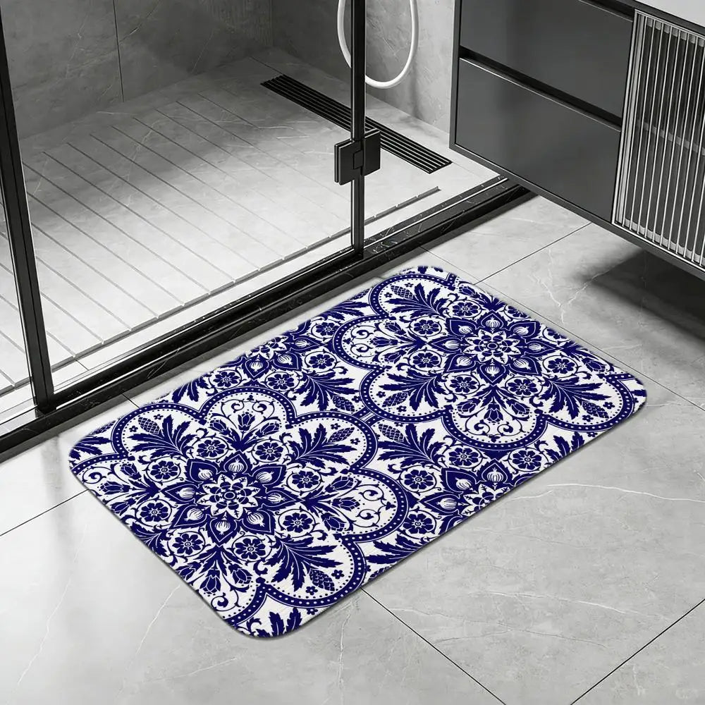 Talavera Diatomite Bath Mat – Quick Dry, Non-Slip & Absorbent Diatomite Bath Mat Axl White3 50x80cm