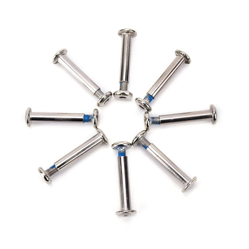8-Pack Inline Skate Wheel Axles – Steel Roller Blade Bolts Skate Axle Bolts Axl