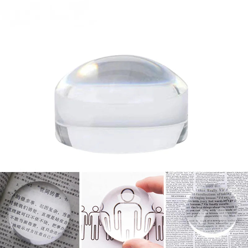 65mm HD Acrylic Dome Reading Magnifier – Paperweight Style Dome Magnifier Axl 65mm