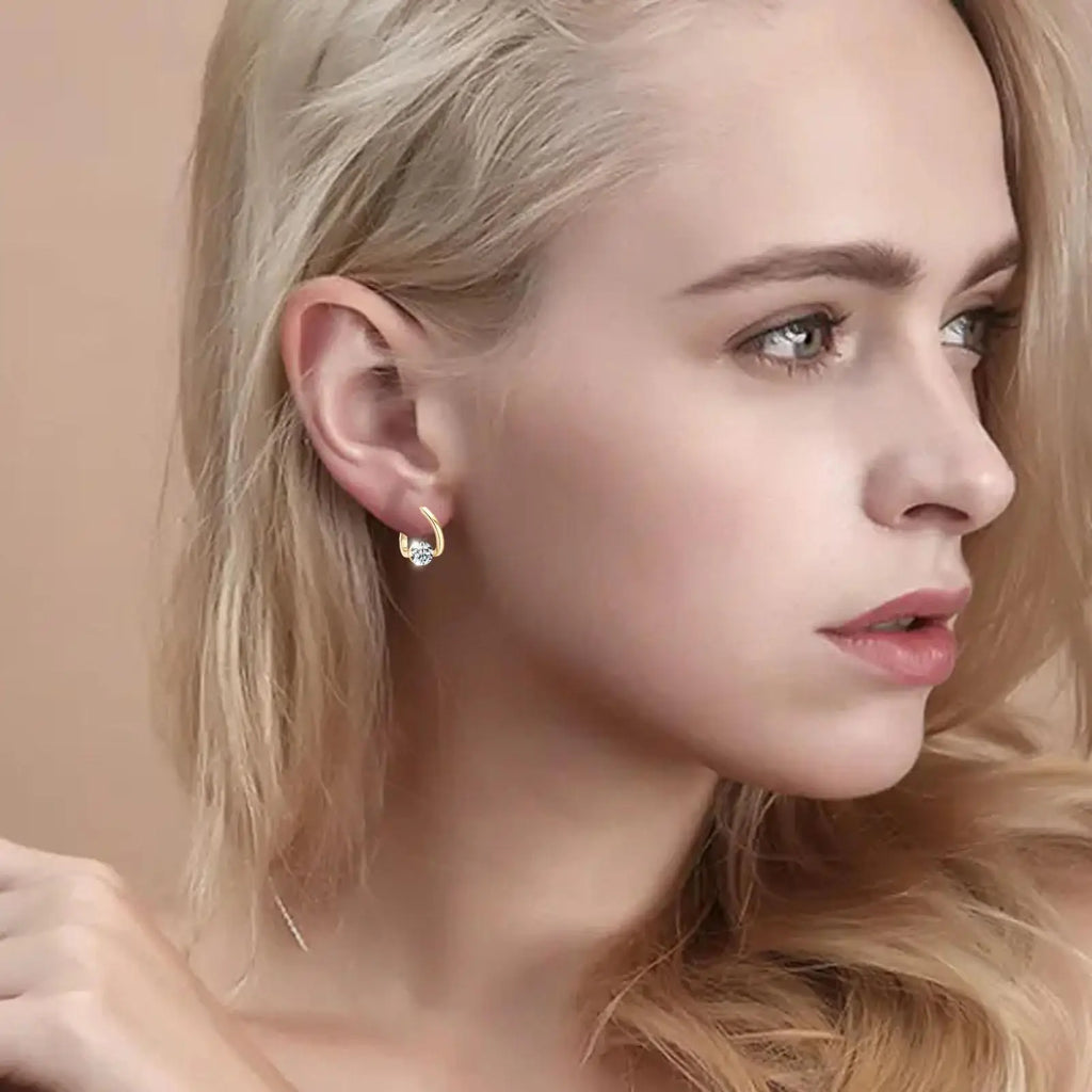 Germanium Magnetic Hoop Earrings – Silver & Gold Gift Jewelry Hoop Earrings Axl