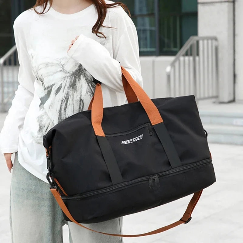 Portable Gym Duffle Bag – Weekender Travel Shoulder Bag Travel Duffle Bag Axl