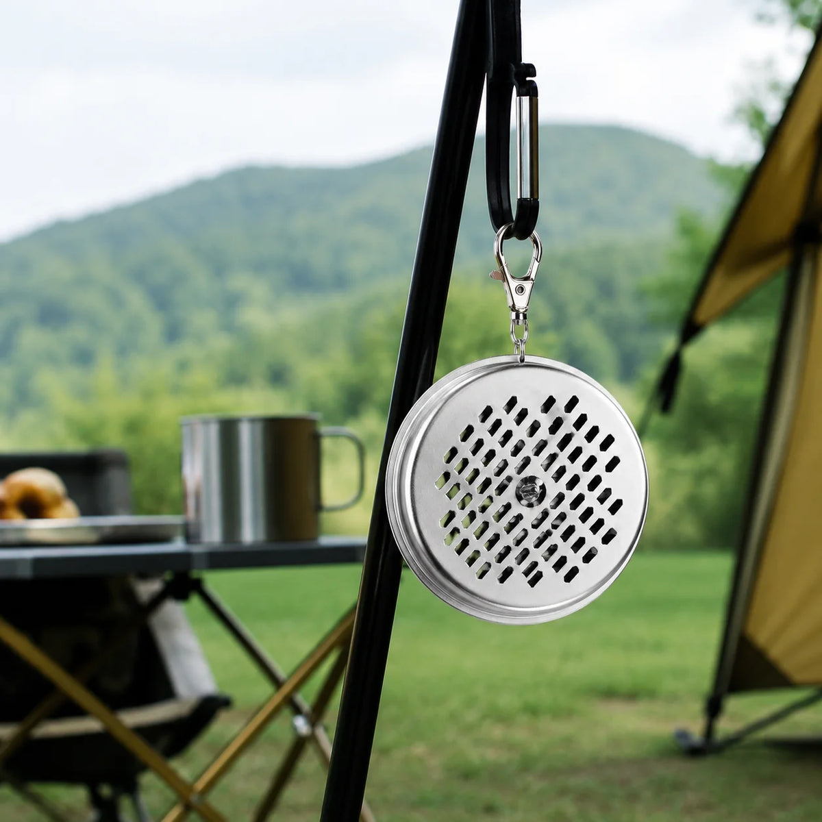 Round Metal Mosquito Coil Holder with Lid | Camping & Outdoor Mosquito Coil Holder Axl
