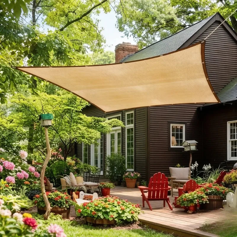 Heavy-Duty PE Sun Shade Sail – Large Square UV Block Canopy Sun Shade Sail Axl