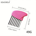 Stainless Steel Wave Knife – Crinkle Cut Vegetable Slicer Vegetable Slicer Axl Pink