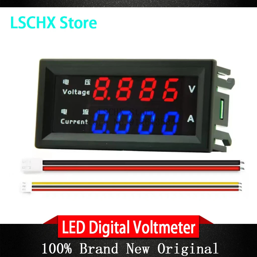 4-Digit LED Voltmeter Ammeter – 0-200V 10A Volt Amp Tester Digital Voltmeter Ammeter Axl DC 200V-3 Bit